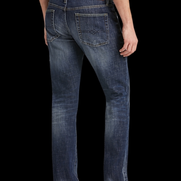 Joseph Abboud Saltwater Dark Blue Wash Slim Fit Jeans - Picture 2 of 8